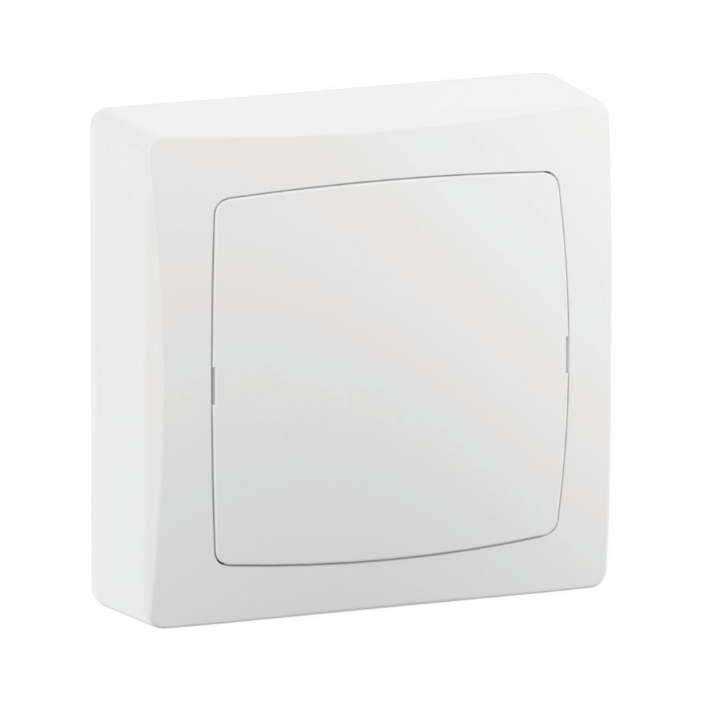 Boîte de dérivation carrée 77,5 x 36 x 76,5mm et sortie de câble blanche Legrand Les Apparents
