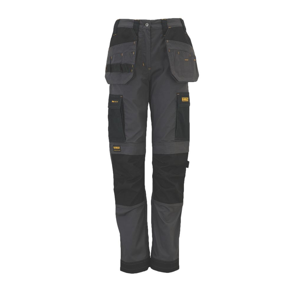 Pantalon de travail DeWalt Roseville pour femme, gris/noir, taille 38 ( 77-82 cm) longueur 73 cm