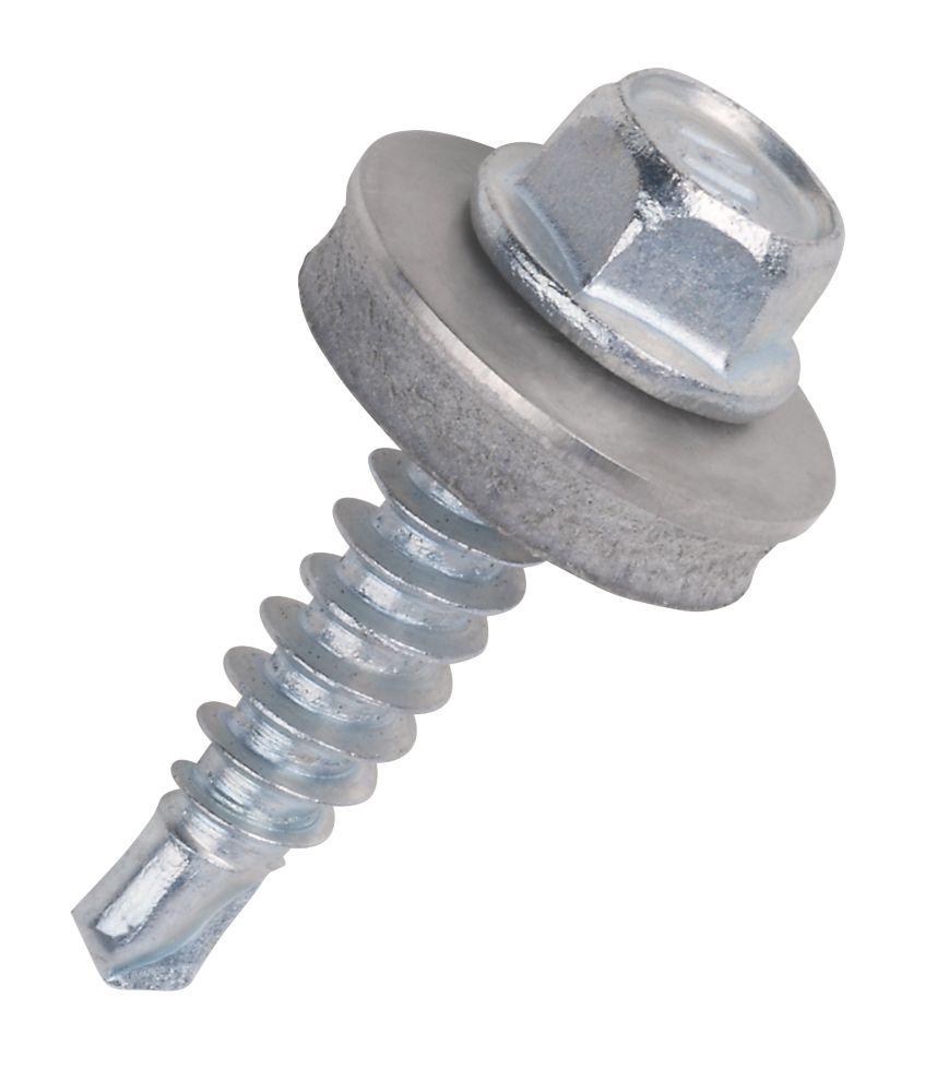 100 vis autoperceuses de couture avec rondelles Easydrive en acier au carbone 6,3 x 25mm