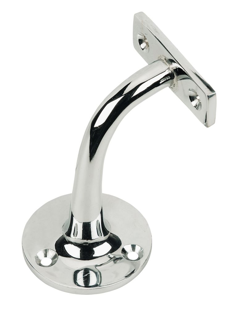 Support de main courante en chrome poli 65mm 