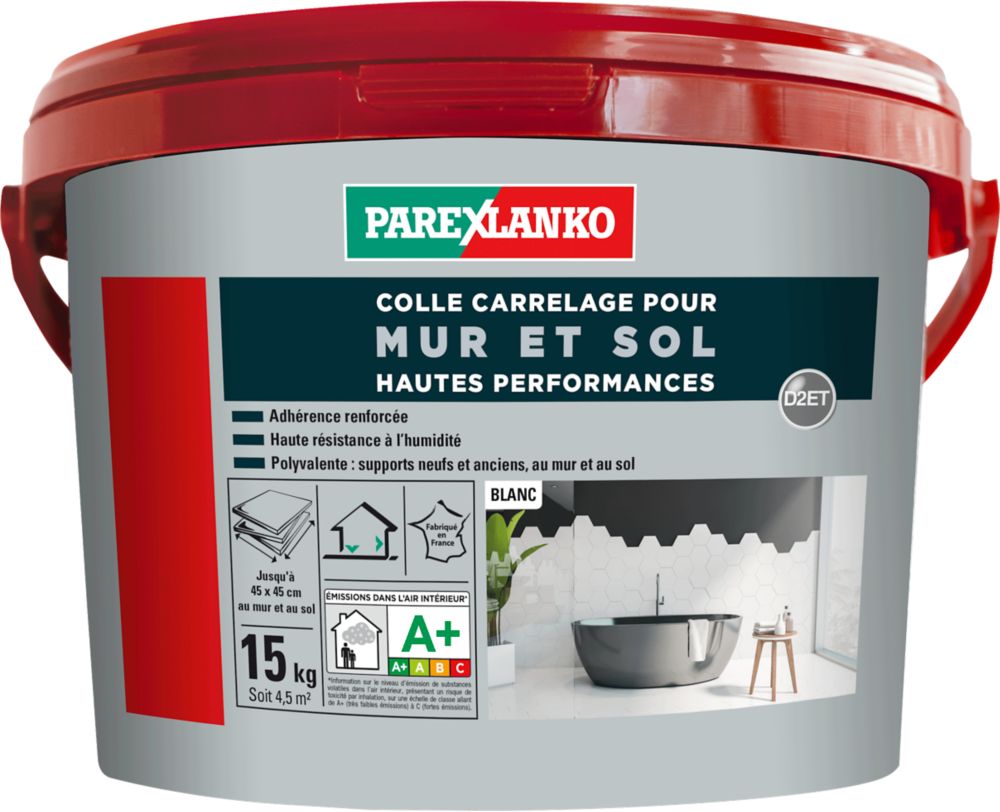 Colle carrelage mur et sol hautes performances Parexlanko 15kg