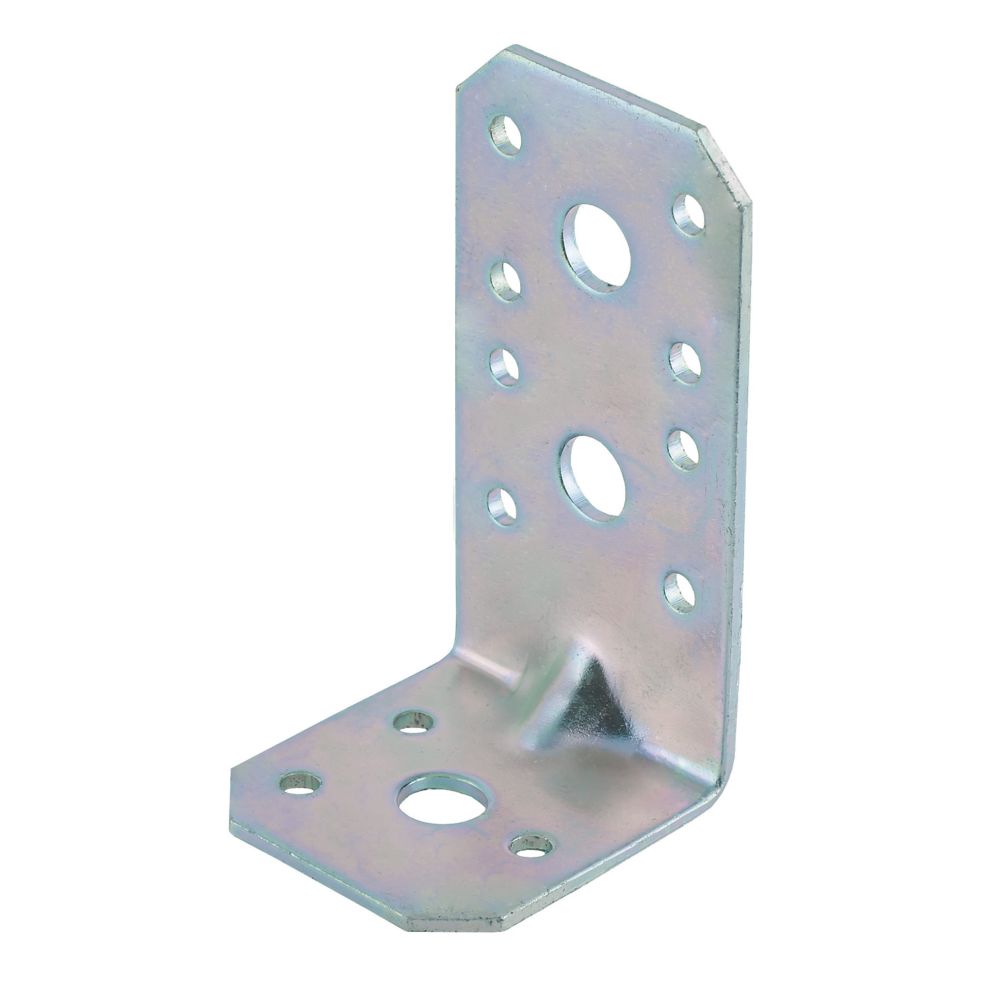 Équerres de fixation renforcée galvanisée Suki 50 x 50mm, lot de 30