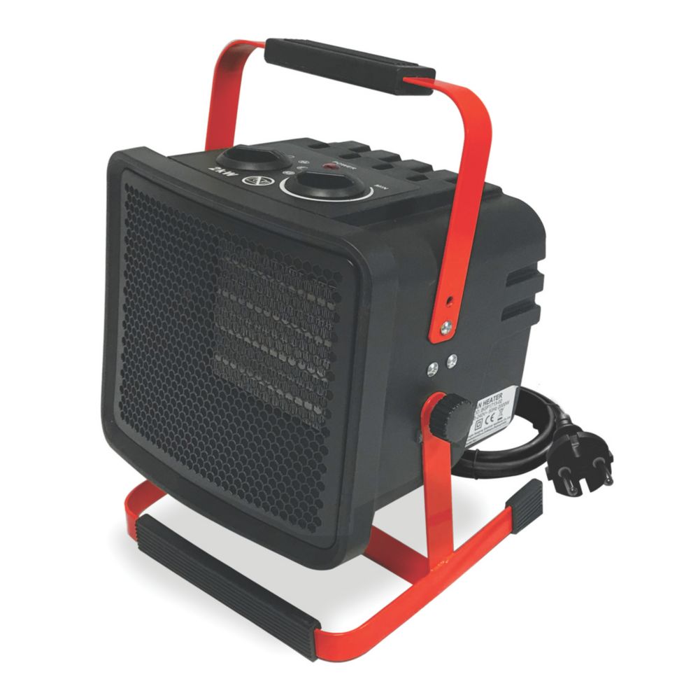 Radiateur soufflant électrique mobile Mecafer MH2000 2 000W noir et rouge