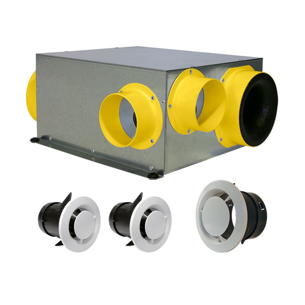 Kit VMC simple flux Silencio Compact EXP-15 2HR Eoliance Habitat 230V