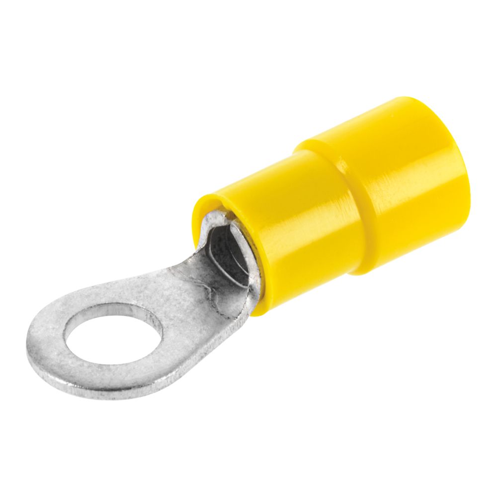 Cosse à sertir jaune isolée à œillet 10mm Klauke, lot de 100