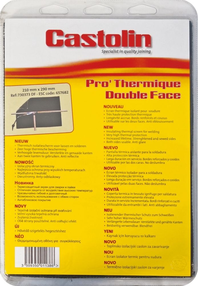 Écran thermique double face Castolin Pro Thermique 210 x 290mm