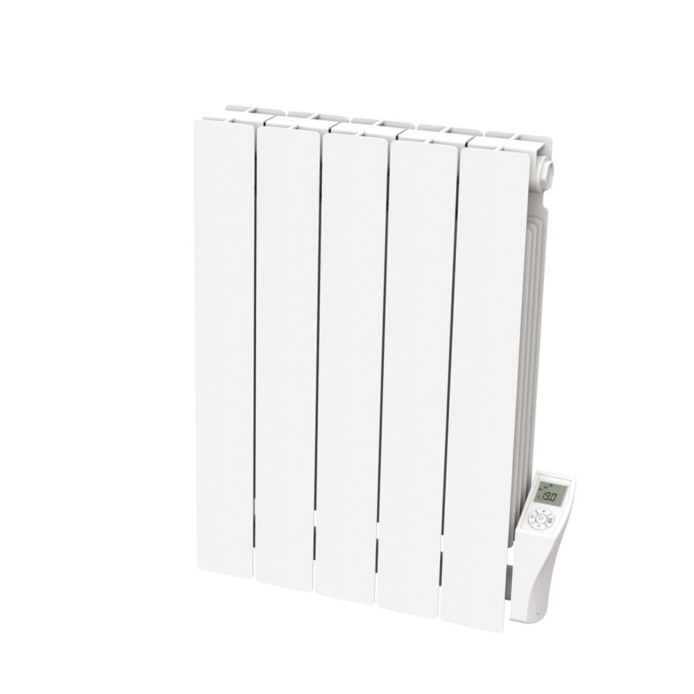 Radiateur électrique à inertie fluide mural 1 000W 580mm x 450mm blanc
