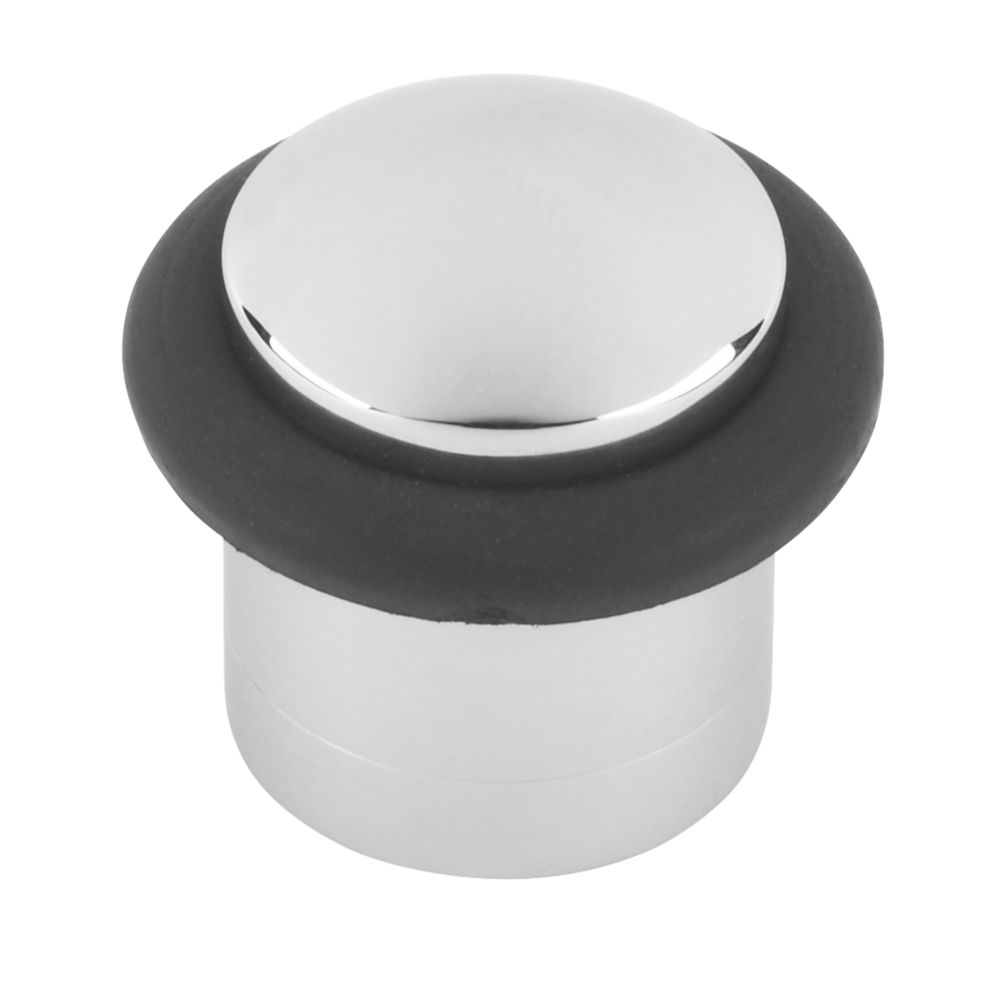  Butée de porte cylindrique chrome poli 