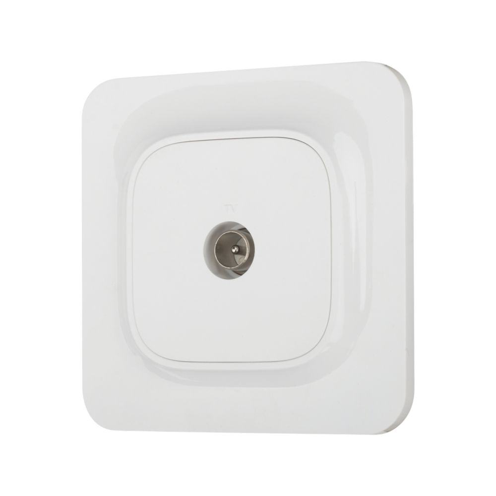 Prise TV 1 poste LAP Complet Blanc