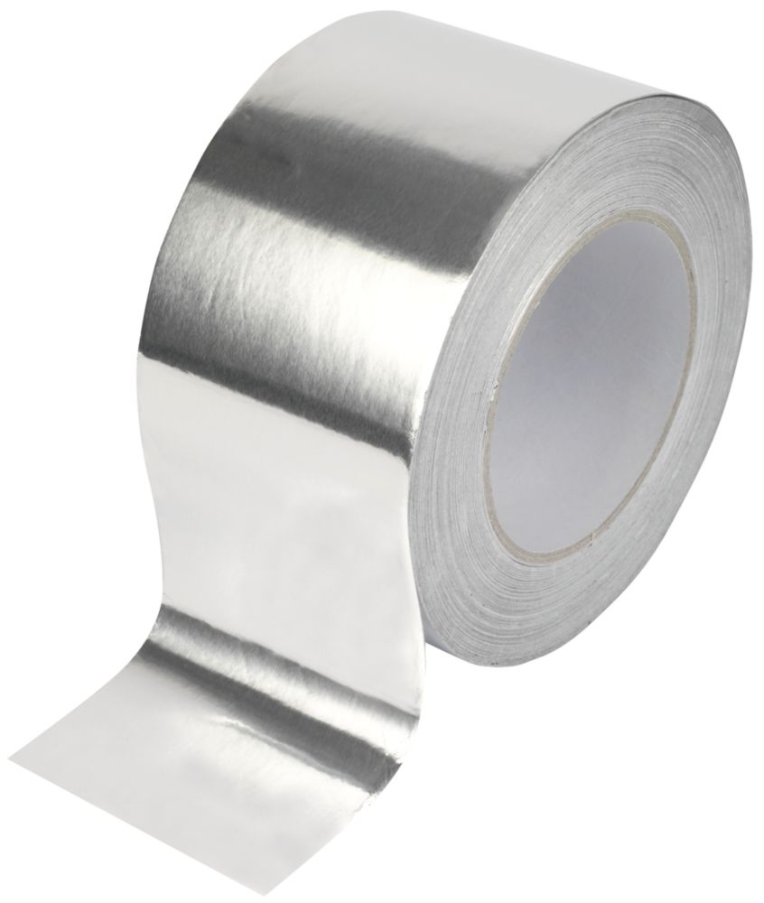 Ruban adhésif aluminium Diall argent 45m x 75mm, Ruban adhésif