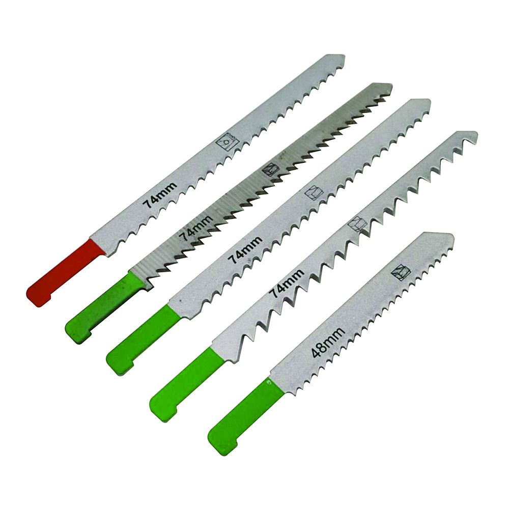 Lot  de  5 lames pour scie sauteuse pour bois et métal universelle Peugeot