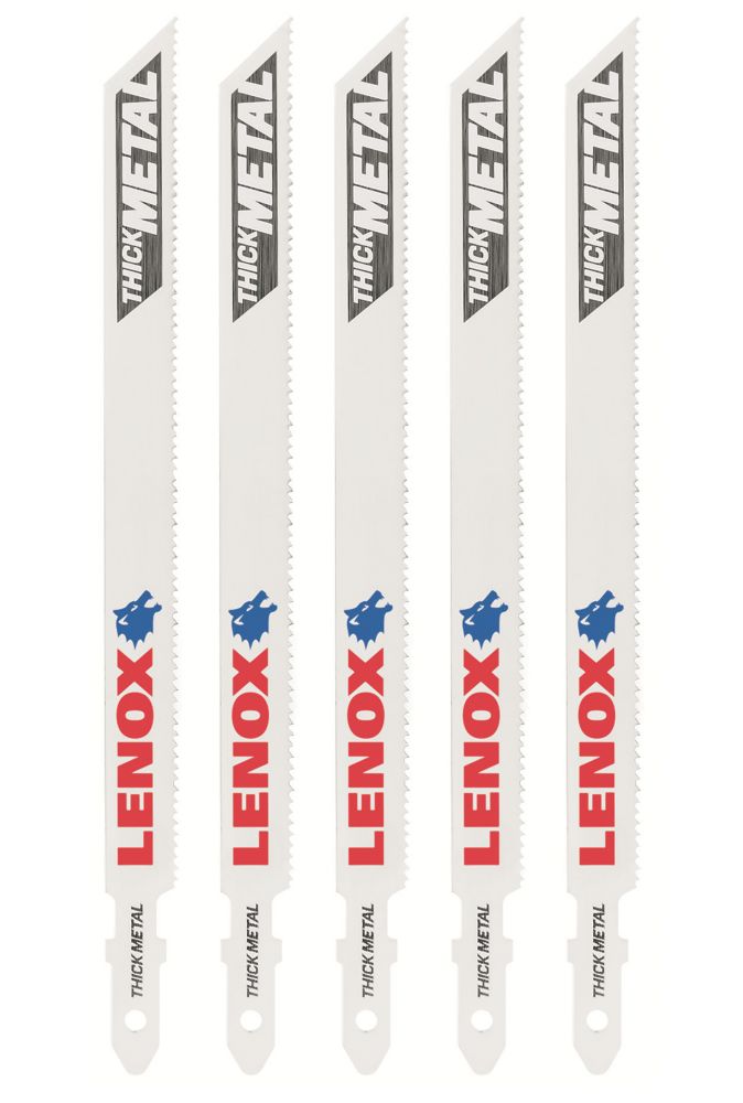 Lot de 5 lames pour scie sauteuse métal 133,4mm 1991591 Lenox