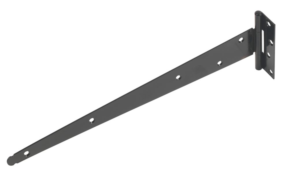 Lot de 2 charnières en T à usage moyen à revêtement par poudrage noir 375mm