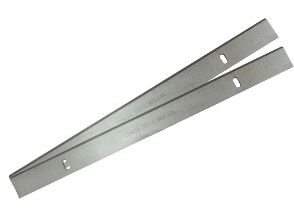Lot de 2 lames de raboteuse dégauchisseuse 210mm Erbauer 