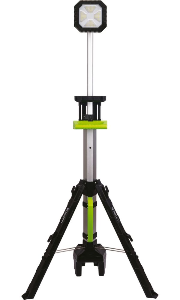 Projecteur de chantier avec trépied LED rechargeable Luceco 7500lm