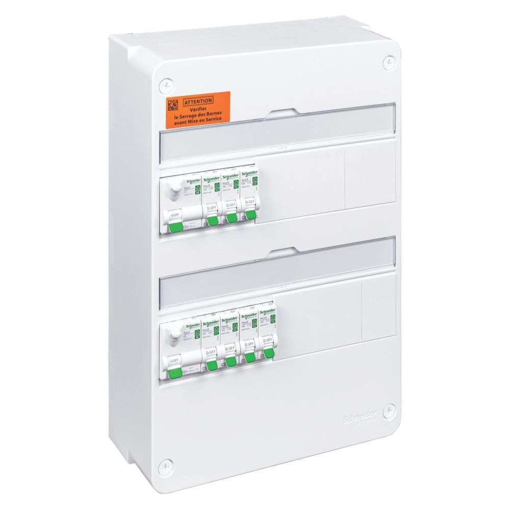  Tableau électrique pré-équipé haute intégrité Schneider Electric R9H213SE24N, 7 rangées, 26 modules 