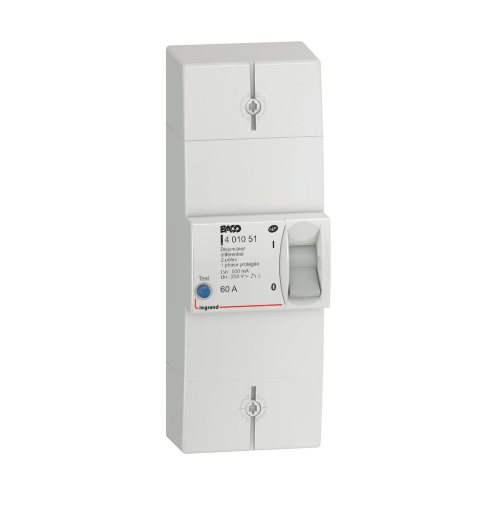 Disjoncteur de branchement 60A 2 pôles Legrand Enedis 