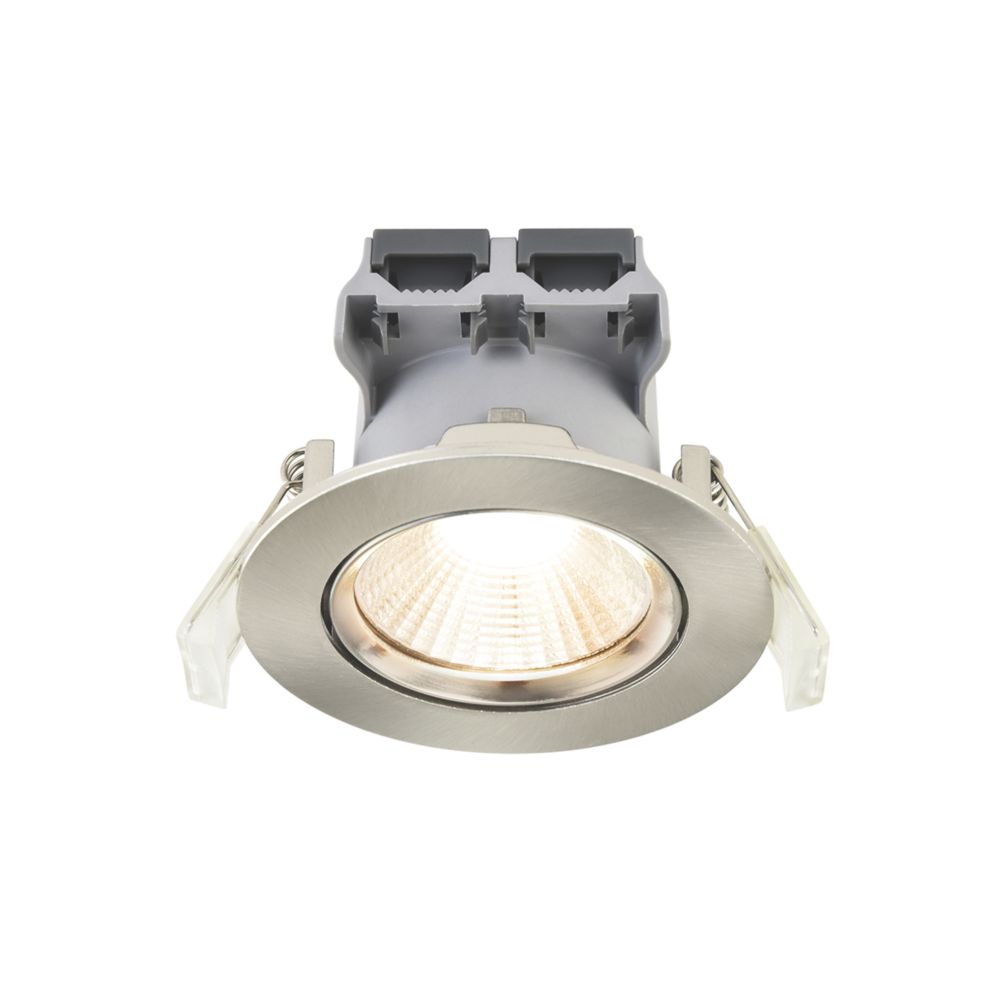 Spot à encastrer LED fixe blanc froid Nordlux IP23 nickel brossé 4,5W 380lm