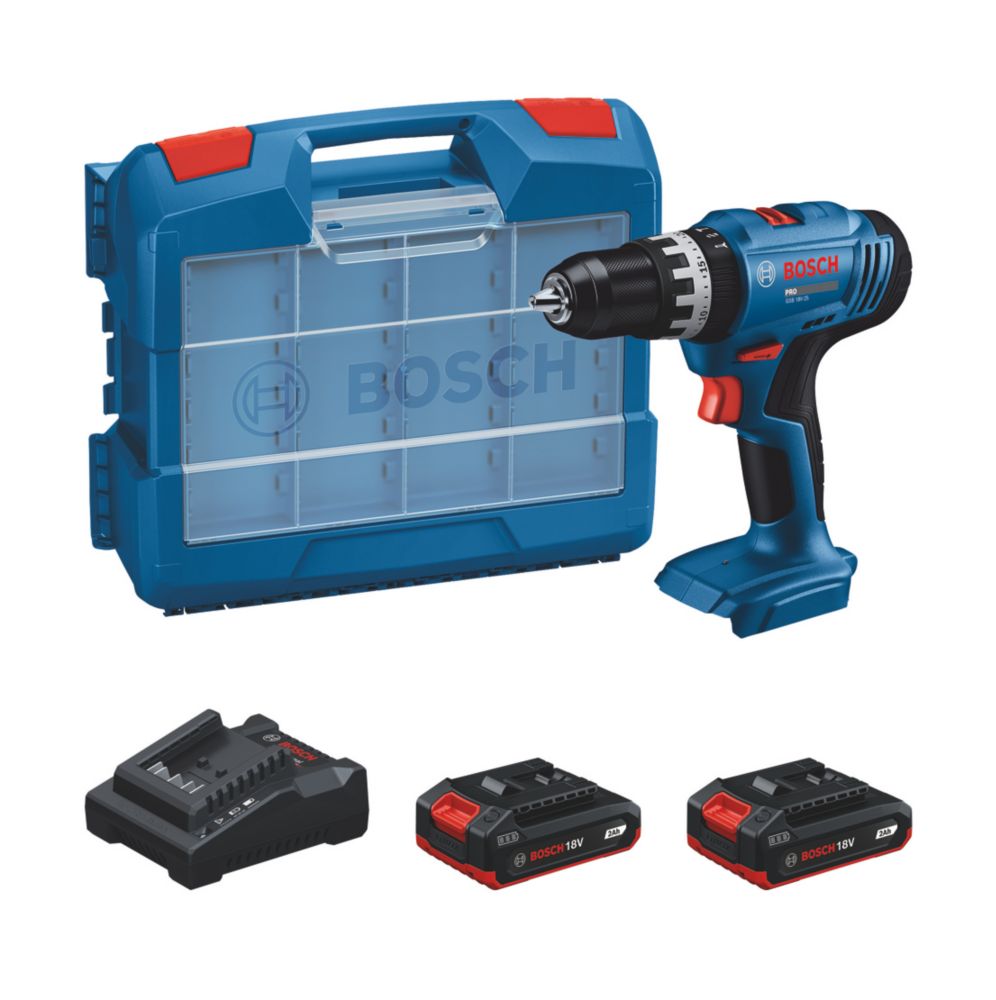  Perceuse visseuse à percussion sans fil Brushless Bosch 06019K9304 18V 2 x 2Ah Li-ion