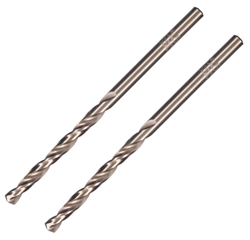 Jeu de 2 forets métal à queue droite 3,5mm x 70mm Erbauer