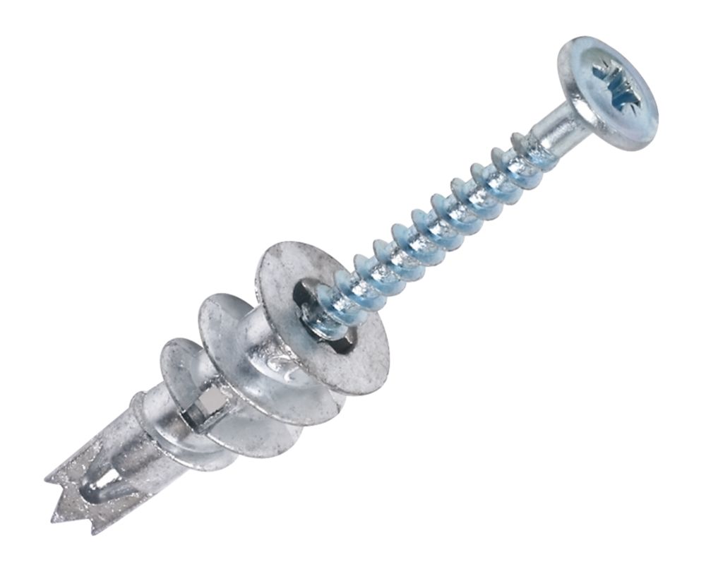 100 fixations métalliques autoperceuses pour plaques de plâtre Fischer 35mm