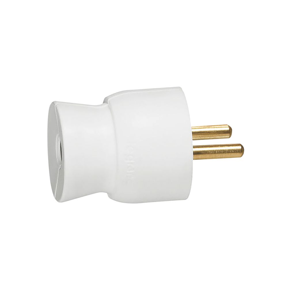 Prise blanche 2P+T 16A avec sortie droite, Legrand