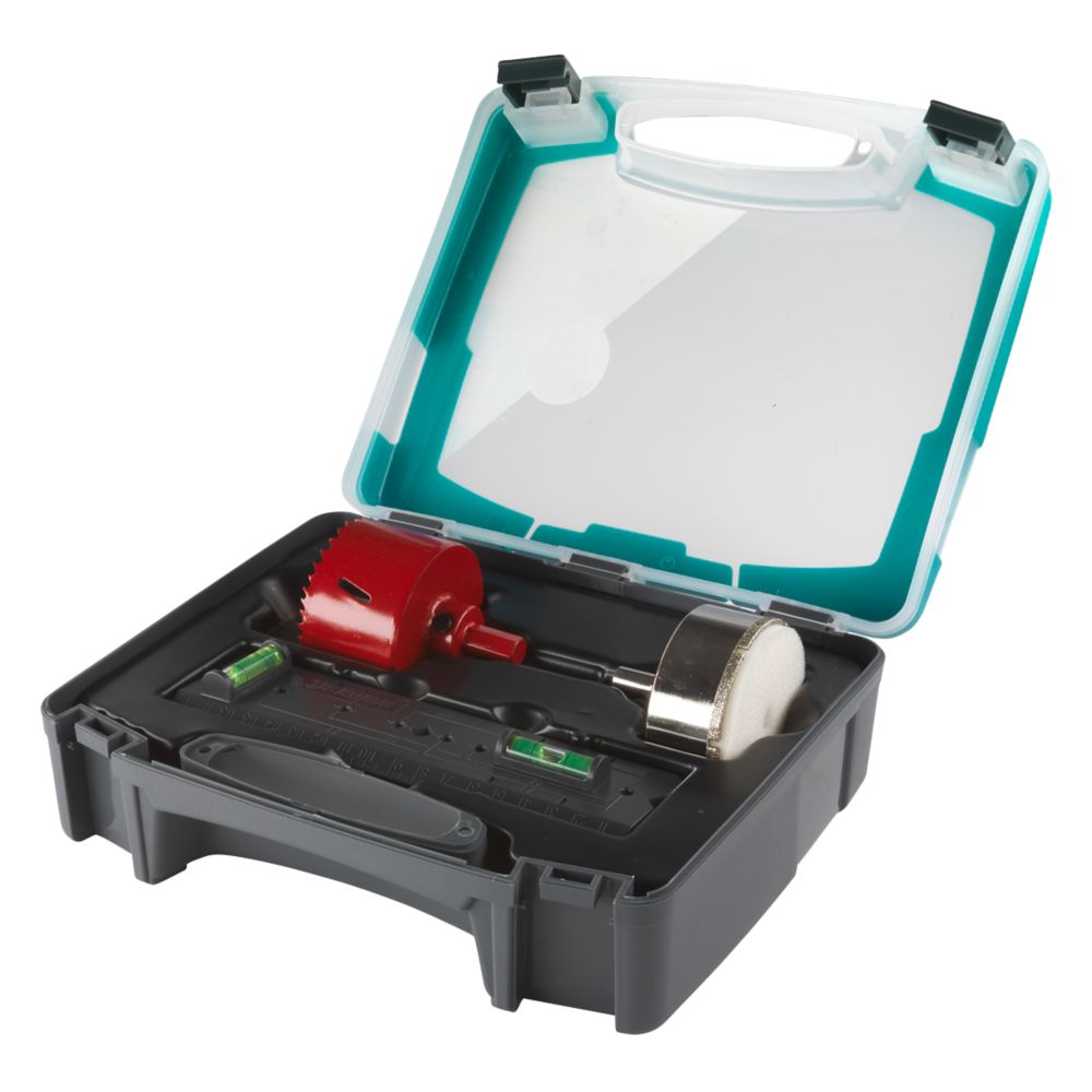 Coffret de 3 scies cloches "Prises" multi-matériaux 68 mm Wolfcraft