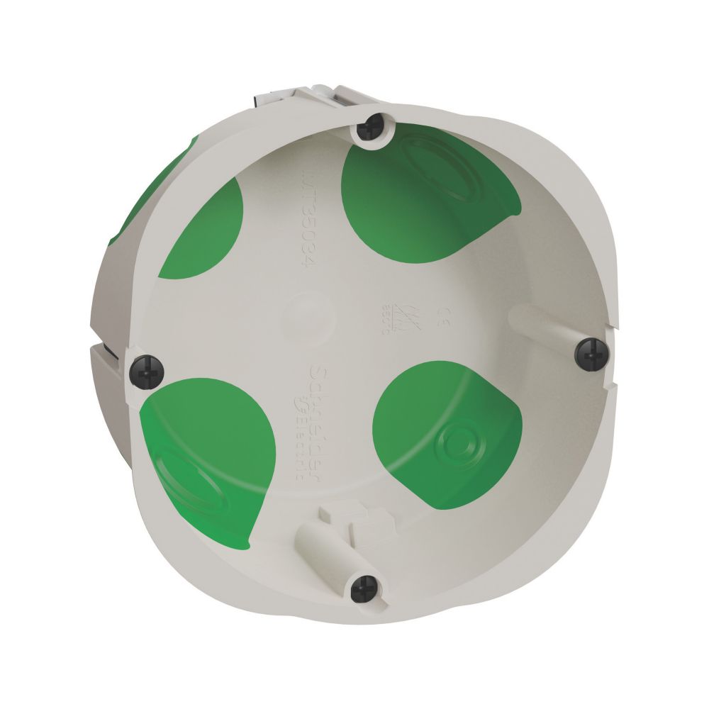 Boîte d'encastrement cloison sèche 1 poste étanche diamètre 85 profondeur 47 Schneider