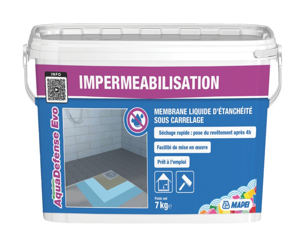 Membrane liquide d'imperméabilisation de carrelage Mapei 7,9kg