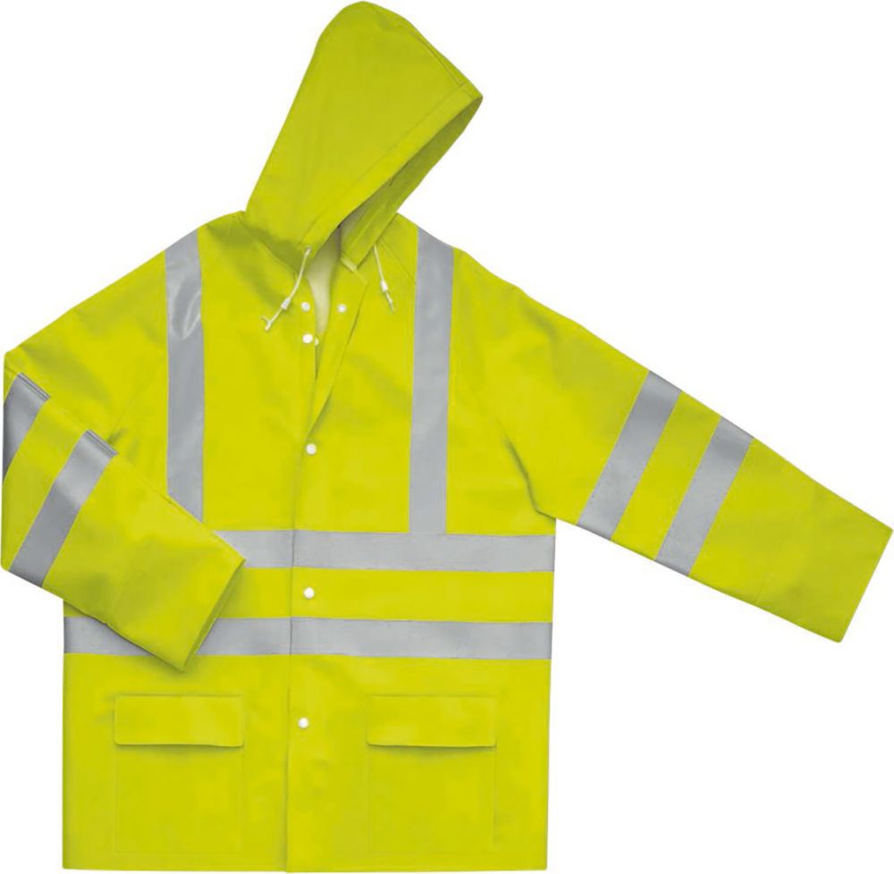 Veste de travail imperméable haute visibilité Delta Plus jaune fluorescent, taille L