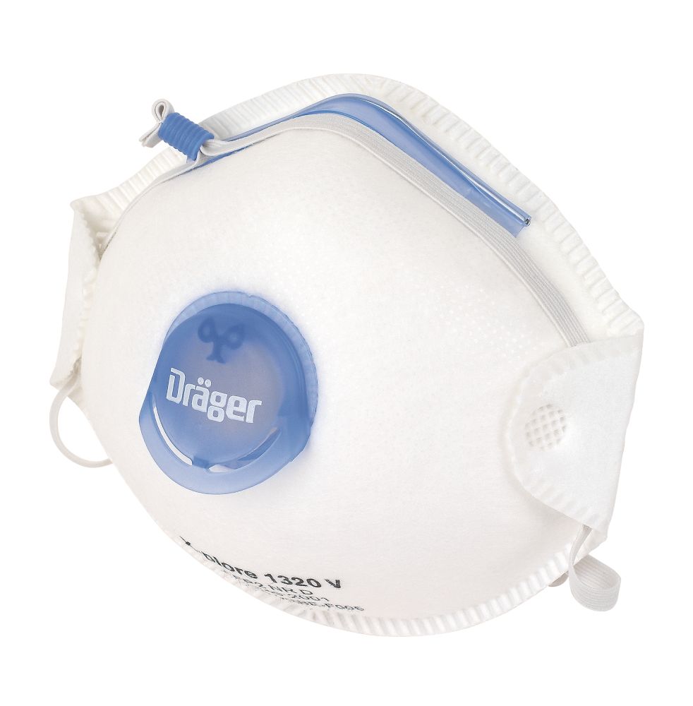 Masques antipoussière à soupape à cloche Draeger X-Plore 1320V P2, lot de 10
