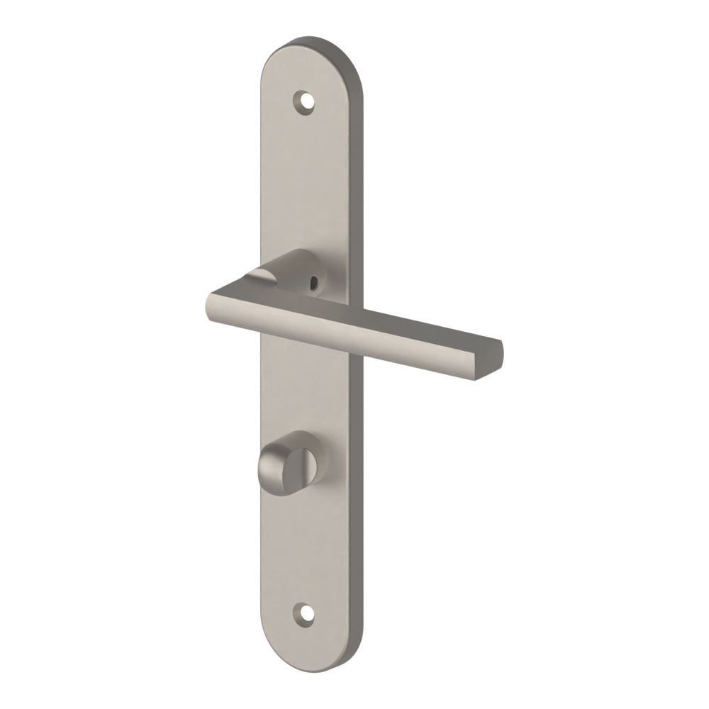 Paire de poignées de porte à condamnation Cooke & Lewis nickel satiné