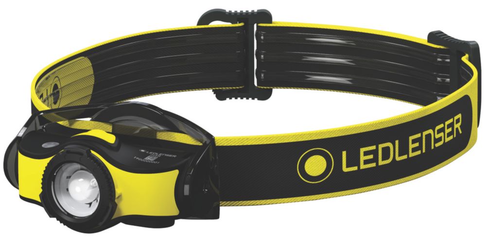 Lampe frontale à LED rechargeable LEDlenser noir/jaune 400lm