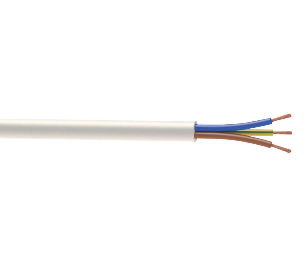 Cable h05vv-f 3g0,75 mm² 3x0.75 fil electrique souple h05vvf 3 fils 0,75mm2  ø7mm (le mètre) secteur