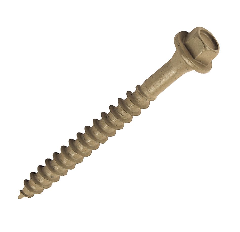 Timberfix Paquet de 50 vis à bois à collerette de couleur naturelle 6,3 x 65mm