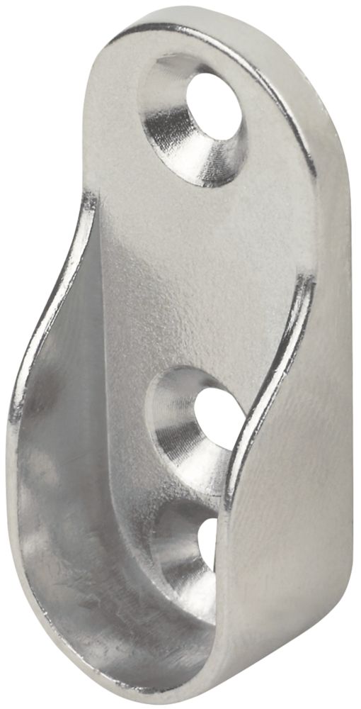 Lot de 2 naissances de tringle ovales Smith & Locke en chrome poli 30mm