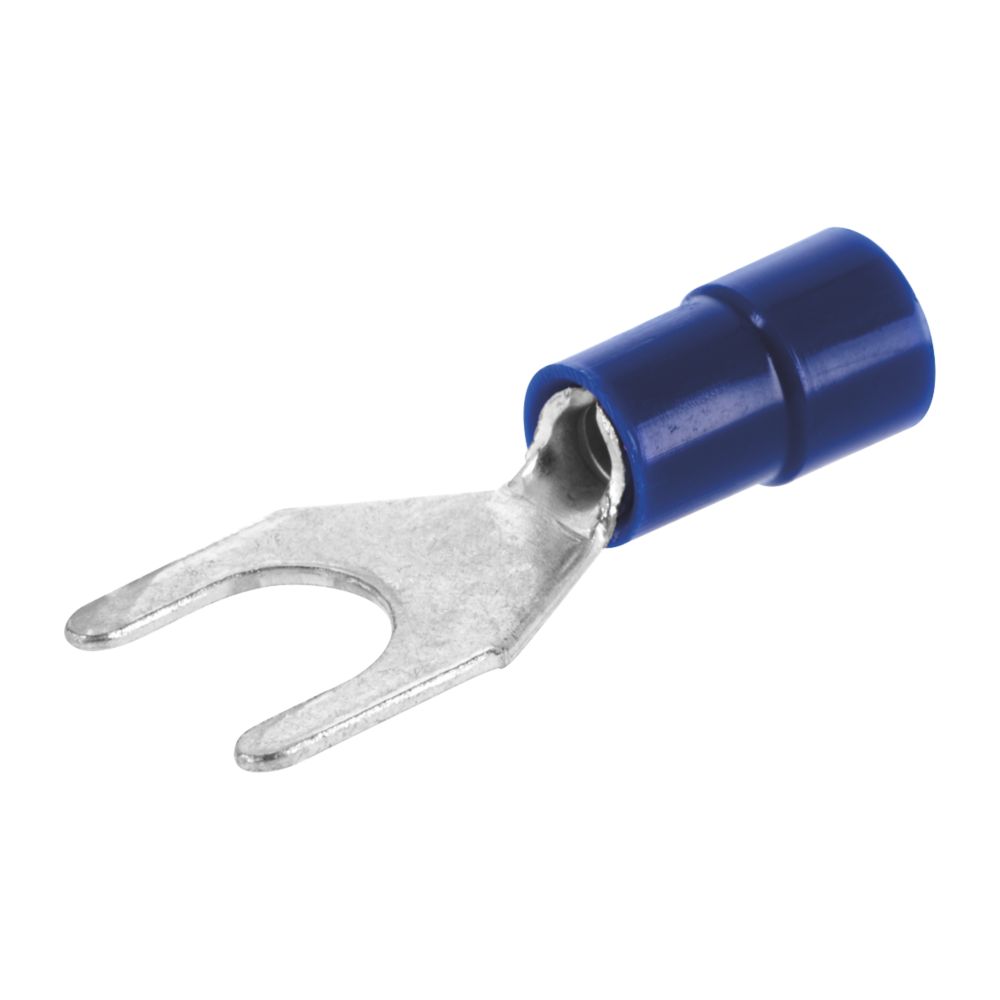 Cosses à fourche à sertir bleues isolées 9,1mm Klauke, lot de 100