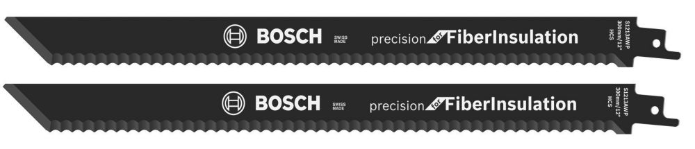 Lot de 2 lames pour scie sabre matériaux isolants en fibre 300mm S1213AWP Bosch