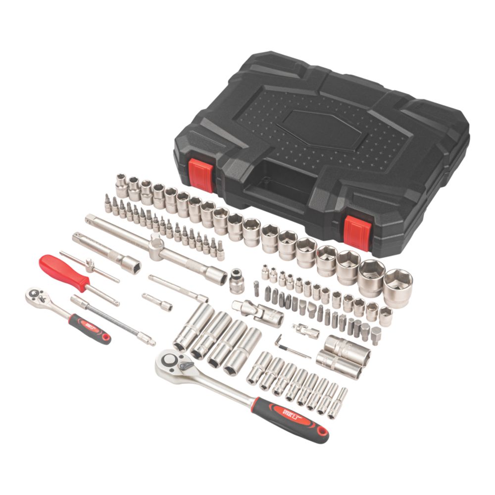  Jeu de douilles 3/8", 1/4" et 1/2" Forge Steel, 94 pièces