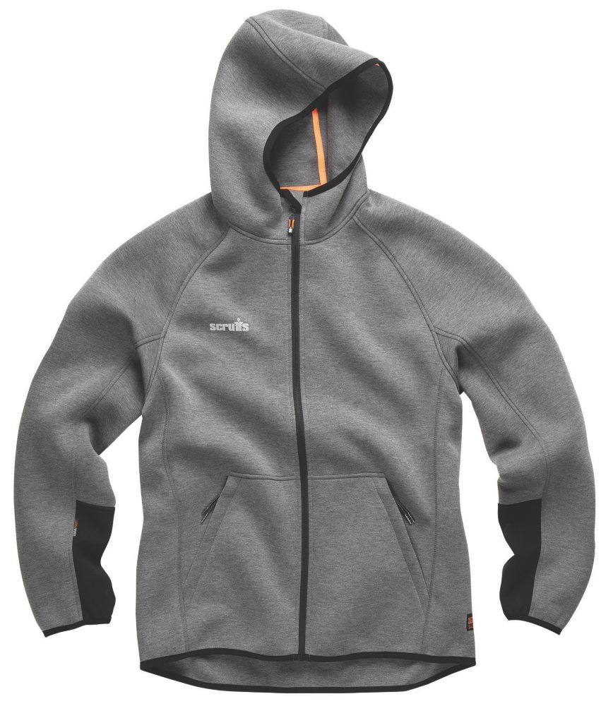 Sweat de travail à capuche Scruffs Air-Layer gris, taille L
