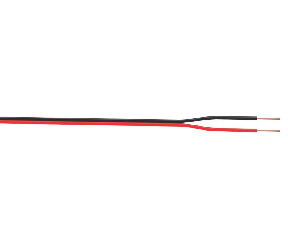 Câble hifi haut parleurs 2x0,75 mm² 50m noir/rouge