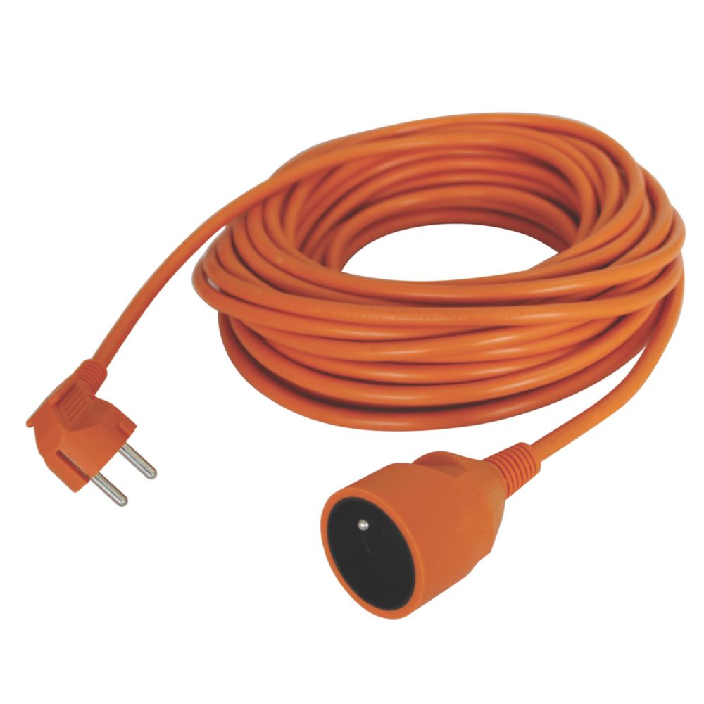 Rallonge orange H05VVF 1 prise 1.5mm² 15m