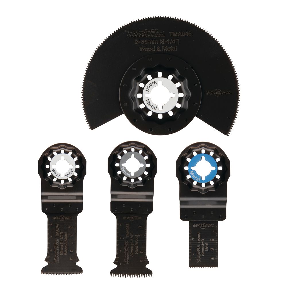 Kit de 4 accessoires outil multifonction multi matériaux Makita