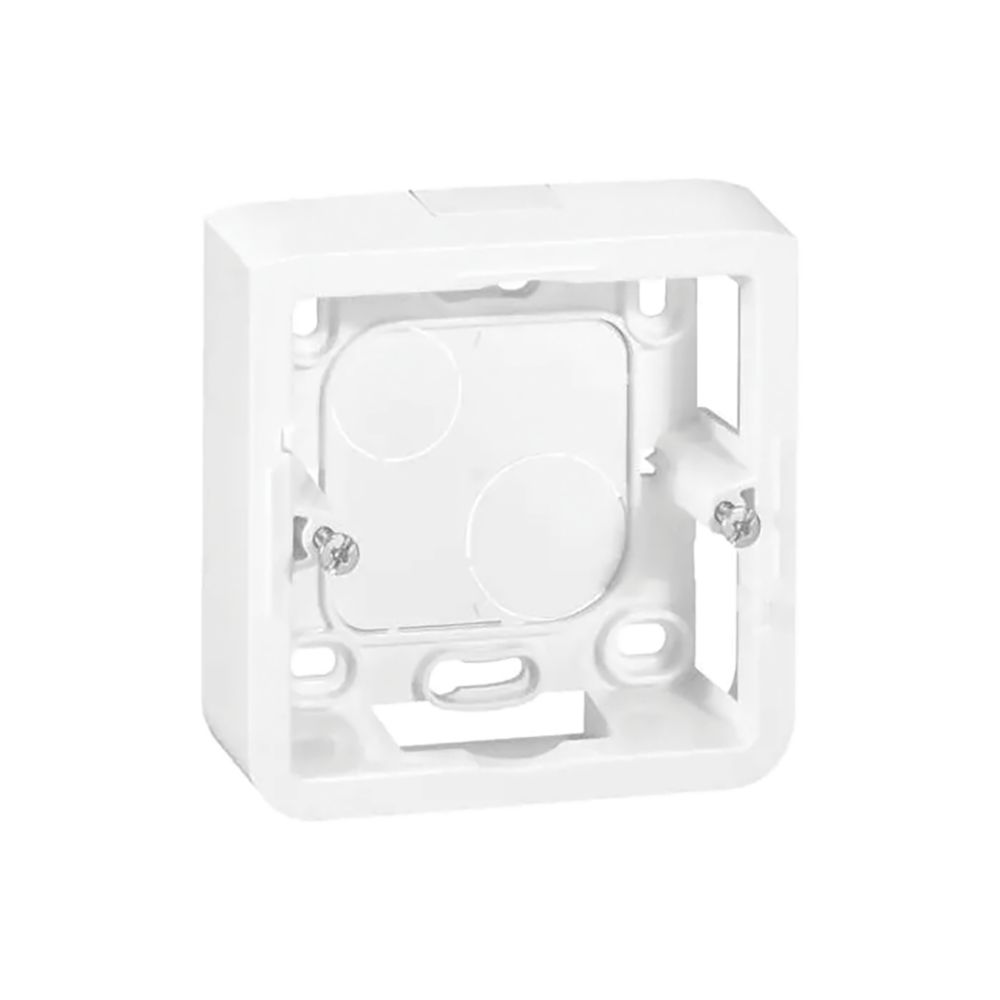 Cadre saillie 1 poste 2 modules Mosaic blanc Legrand