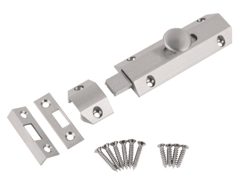 Verrou de surface robuste Smith & Locke en chrome satiné 102mm 