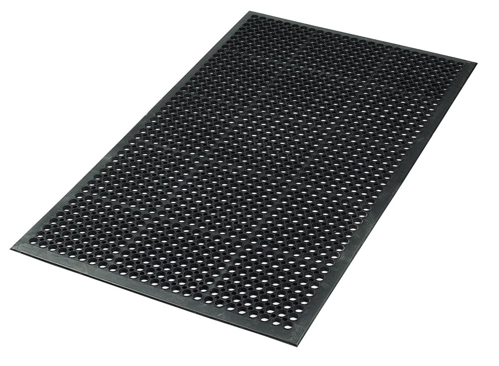 Tapis de sol de sécurité noir COBA Europe 1 500 x 900mm