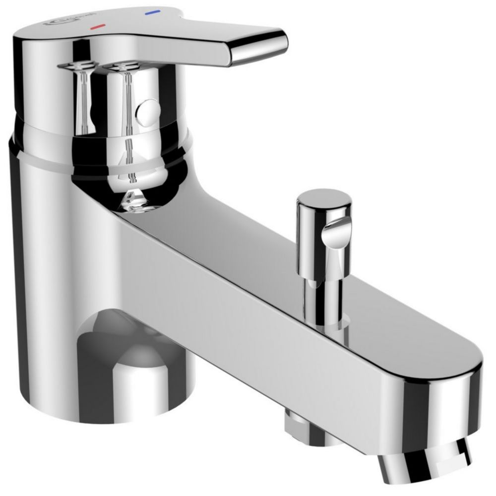 Kit de robinet de douche à poignée unique horizontale chromée à économie d' eau avec pommeau de douche, tuyau et support