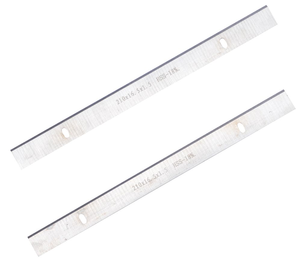 Lot de 2 lames de raboteuse dégauchisseuse 210 mm