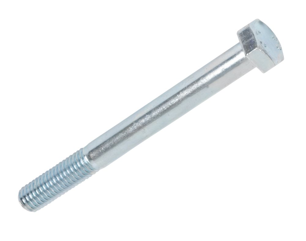 Vis à métaux en acier à tête hexagonale à haute résistance zingué brillant Easyfix M8 x 80mm, lot de 100