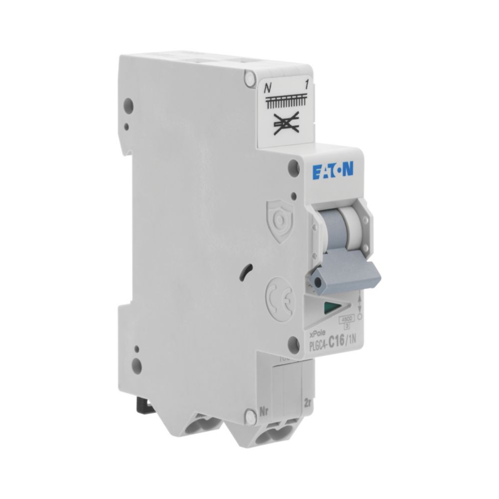 Disjoncteur 16A type C Auto 4,5kA 1P+N Eaton